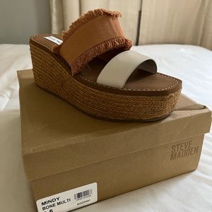Womens Steve Madden Shoes Size 9.5 Mindy Bone Multi